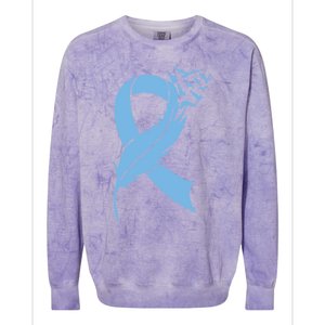 We Wear Blue Colon Cancer Awareness Month Ribbon Sunflower Meaningful Gift Colorblast Crewneck Sweatshirt