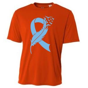 We Wear Blue Colon Cancer Awareness Month Ribbon Sunflower Meaningful Gift Cooling Performance Crew T-Shirt