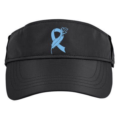 We Wear Blue Colon Cancer Awareness Month Ribbon Sunflower Meaningful Gift Adult Drive Performance Visor