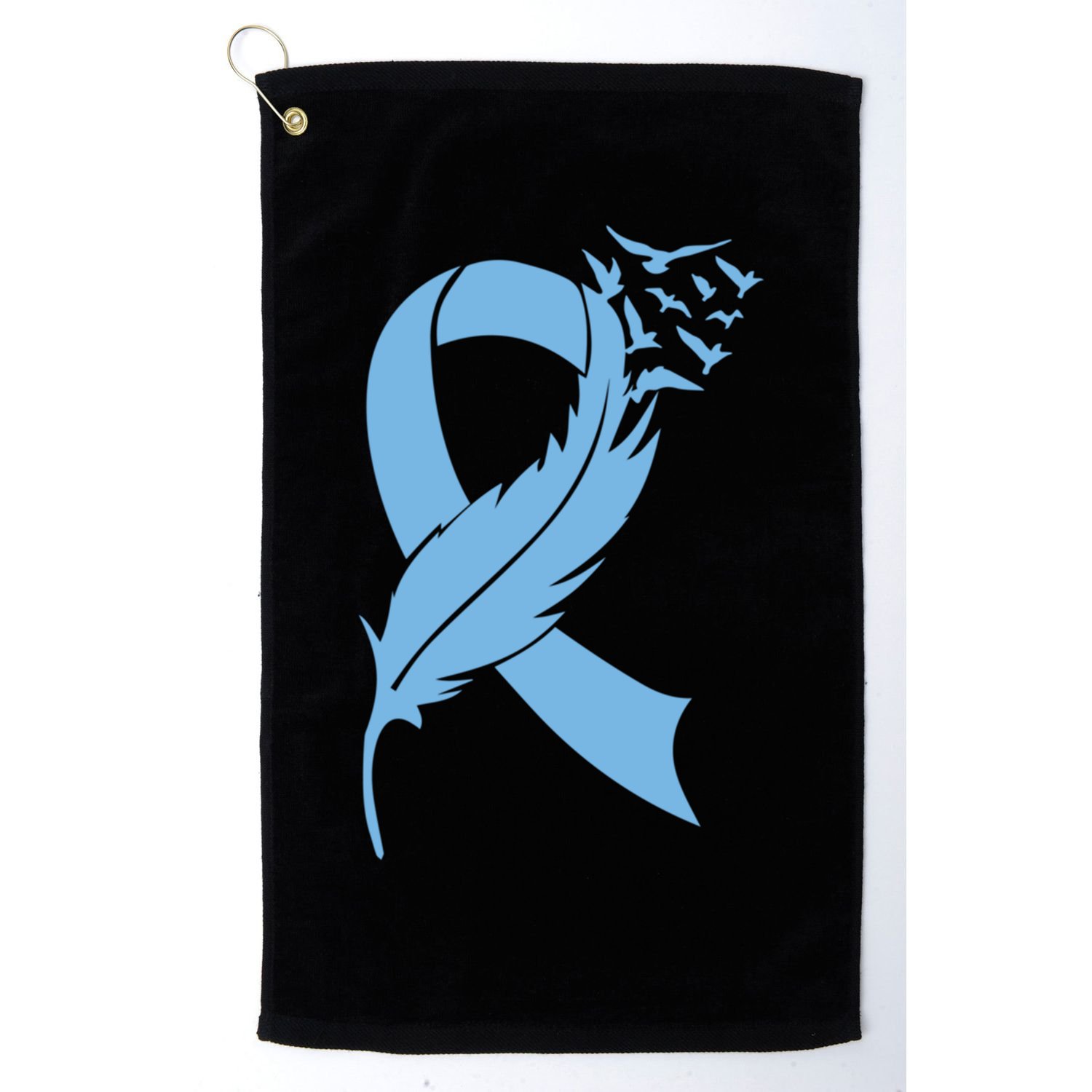 We Wear Blue Colon Cancer Awareness Month Ribbon Sunflower Meaningful Gift Golf Towel