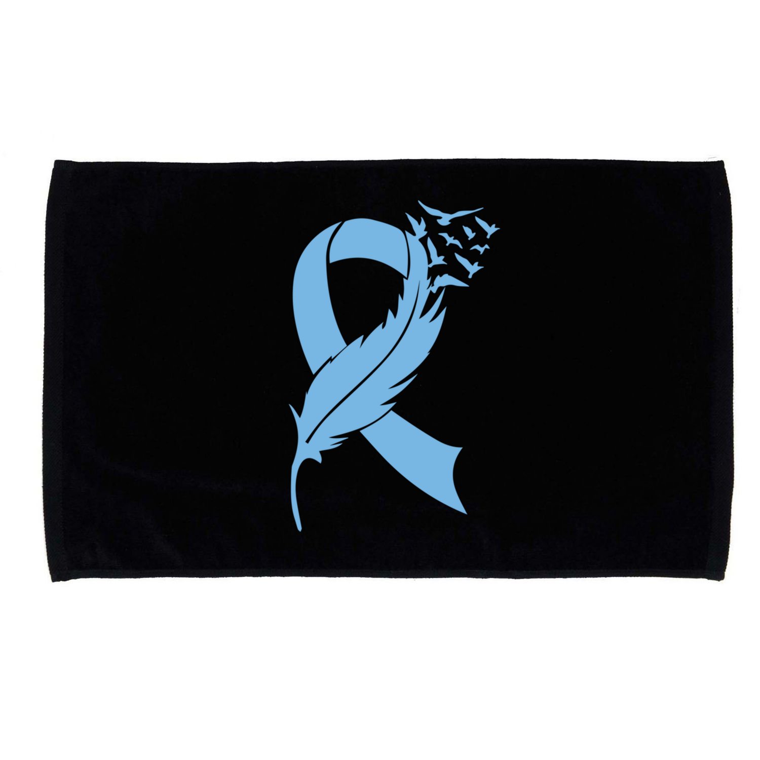 We Wear Blue Colon Cancer Awareness Month Ribbon Sunflower Meaningful Gift Microfiber Hand Towel