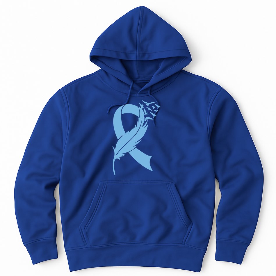 We Wear Blue Colon Cancer Awareness Month Ribbon Sunflower Meaningful Gift Hoodie