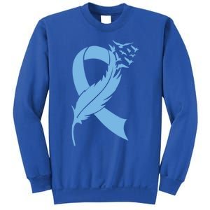 We Wear Blue Colon Cancer Awareness Month Ribbon Sunflower Meaningful Gift Sweatshirt