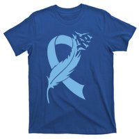 We Wear Blue Colon Cancer Awareness Month Ribbon Sunflower Meaningful Gift T-Shirt