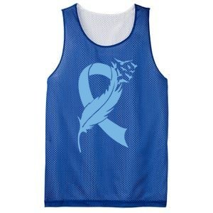 We Wear Blue Colon Cancer Awareness Month Ribbon Sunflower Meaningful Gift Mesh Reversible Basketball Jersey Tank