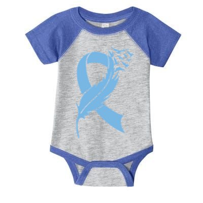 We Wear Blue Colon Cancer Awareness Month Ribbon Sunflower Meaningful Gift Infant Baby Jersey Bodysuit