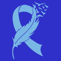 We Wear Blue Colon Cancer Awareness Month Ribbon Sunflower Meaningful Gift Women's V-Neck T-Shirt