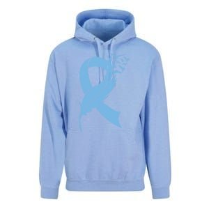 We Wear Blue Colon Cancer Awareness Month Ribbon Sunflower Meaningful Gift Unisex Surf Hoodie