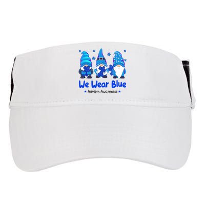 We Wear Blue Autism Awareness Gnome Adult Drive Performance Visor