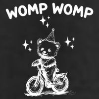 Womp Womp Bear Funny Retro 7 Panel Mesh Trucker Snapback Hat