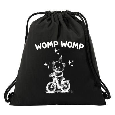 Womp Womp Bear Funny Retro Drawstring Bag