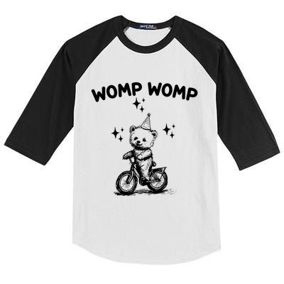 Womp Womp Bear Funny Retro Kids Colorblock Raglan Jersey