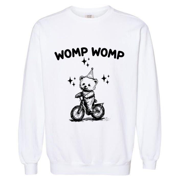 Womp Womp Bear Funny Retro Garment-Dyed Sweatshirt