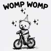 Womp Womp Bear Funny Retro Garment-Dyed Sweatshirt