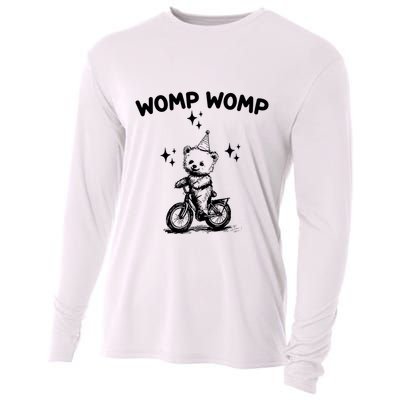 Womp Womp Bear Funny Retro Cooling Performance Long Sleeve Crew