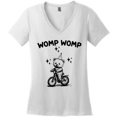 Womp Womp Bear Funny Retro Women's V-Neck T-Shirt