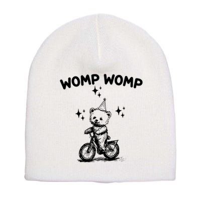 Womp Womp Bear Funny Retro Short Acrylic Beanie