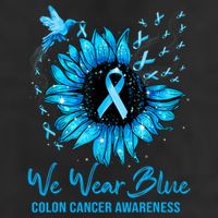We Wear Blue Colon Cancer Awareness Ribbon Sunflower Gift Hat