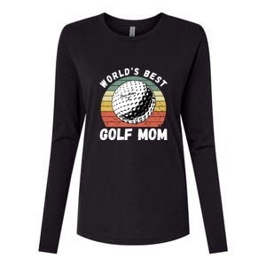 Women's World Best Mom Golf Gift For Mother's Day Womens Cotton Relaxed Long Sleeve T-Shirt