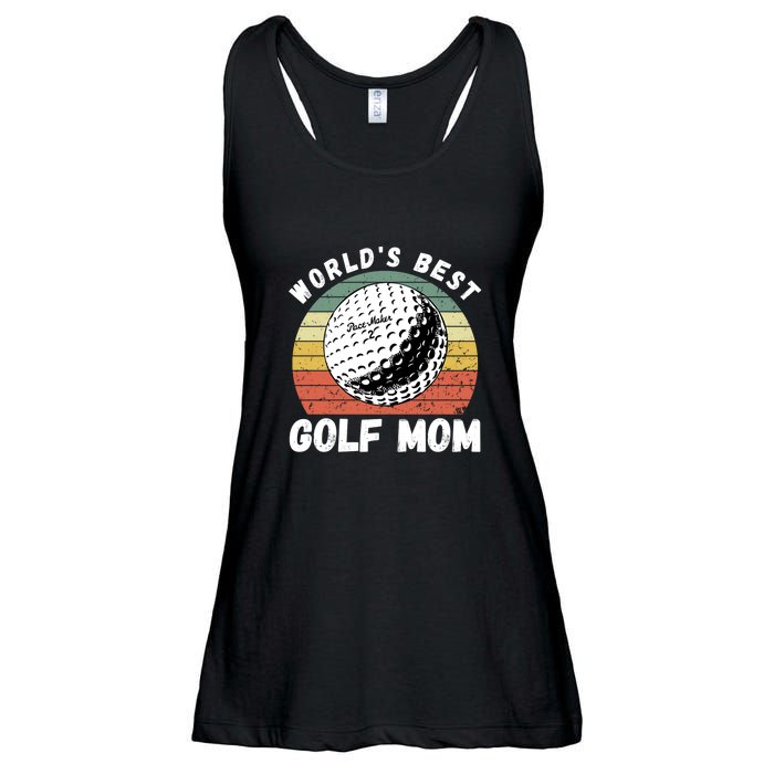 Women's World Best Mom Golf Gift For Mother's Day Ladies Essential Flowy Tank