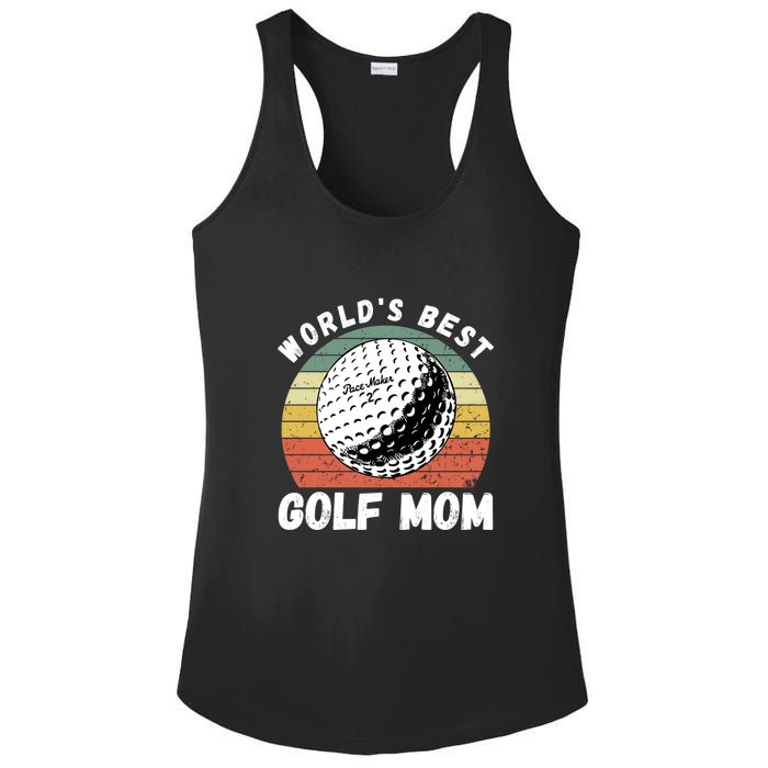 Women's World Best Mom Golf Gift For Mother's Day Ladies PosiCharge Competitor Racerback Tank