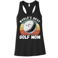 Women's World Best Mom Golf Gift For Mother's Day Women's Racerback Tank