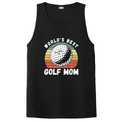 Women's World Best Mom Golf Gift For Mother's Day PosiCharge Competitor Tank