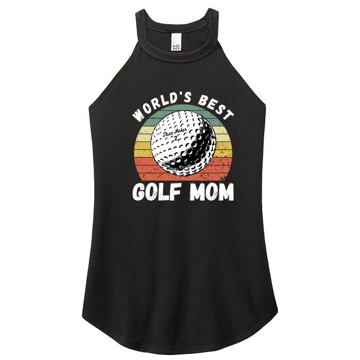 Women's World Best Mom Golf Gift For Mother's Day Women's Perfect Tri Rocker Tank