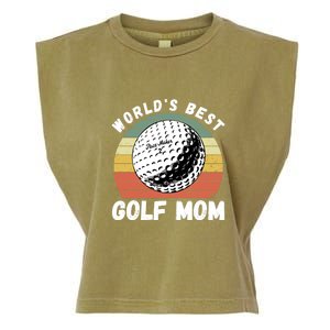 Women's World Best Mom Golf Gift For Mother's Day Garment-Dyed Women's Muscle Tee