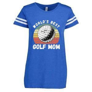 Women's World Best Mom Golf Gift For Mother's Day Enza Ladies Jersey Football T-Shirt