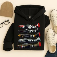Ww2 Warplanes B 17 P51 Mustang F4u Corsair P40 Warhawk Hoodie