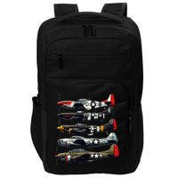 Ww2 Warplanes B 17 P51 Mustang F4u Corsair P40 Warhawk Impact Tech Backpack