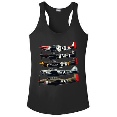 Ww2 Warplanes B 17 P51 Mustang F4u Corsair P40 Warhawk Ladies PosiCharge Competitor Racerback Tank