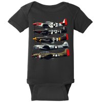 Ww2 Warplanes B 17 P51 Mustang F4u Corsair P40 Warhawk Baby Bodysuit