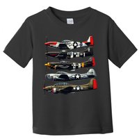 Ww2 Warplanes B 17 P51 Mustang F4u Corsair P40 Warhawk Toddler T-Shirt