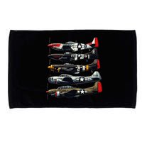 Ww2 Warplanes B 17 P51 Mustang F4u Corsair P40 Warhawk Microfiber Hand Towel