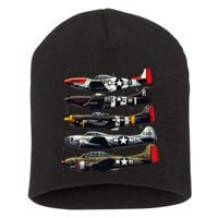 Ww2 Warplanes B 17 P51 Mustang F4u Corsair P40 Warhawk Short Acrylic Beanie