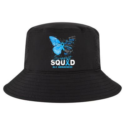 We Wear Blue Butterfly Support ALS Awareness Cool Comfort Performance Bucket Hat