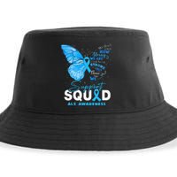 We Wear Blue Butterfly Support ALS Awareness Sustainable Bucket Hat