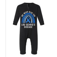 We Wear Blue Lou Gehrig's Disease Awareness ALS Family Infant Fleece One Piece