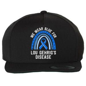 We Wear Blue Lou Gehrig's Disease Awareness ALS Family Wool Snapback Cap