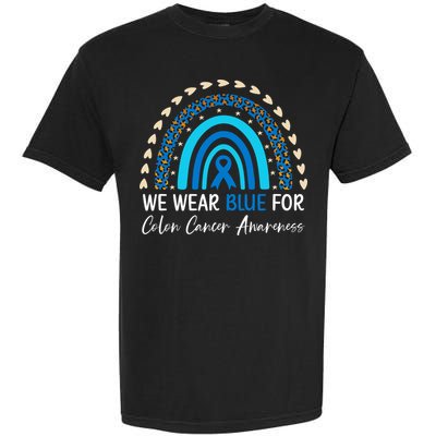 We Wear Blue For Colon Cancer Awareness Garment-Dyed Heavyweight T-Shirt
