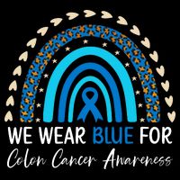 We Wear Blue For Colon Cancer Awareness Drawstring Bag