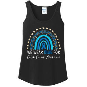 We Wear Blue For Colon Cancer Awareness Ladies Essential Tank