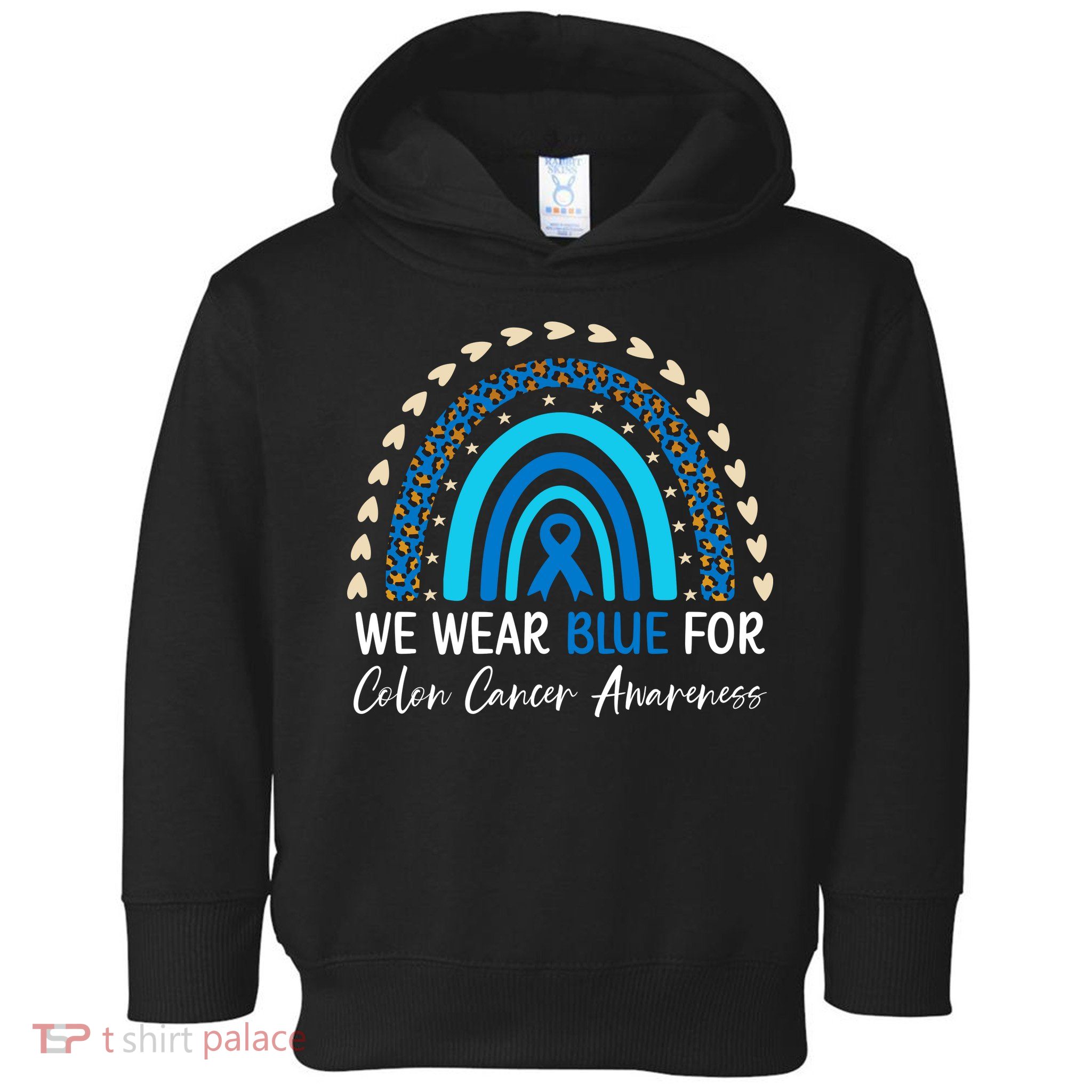 We Wear Blue For Colon Cancer Awareness Toddler Hoodie