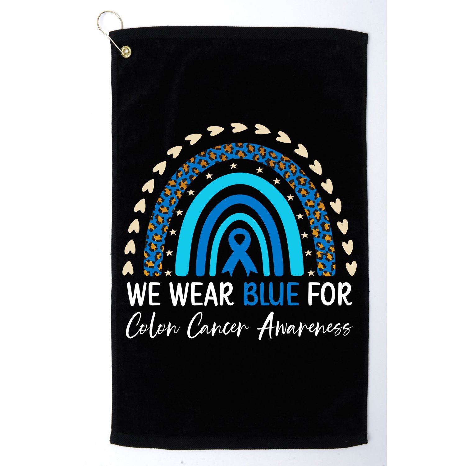 We Wear Blue For Colon Cancer Awareness Golf Towel