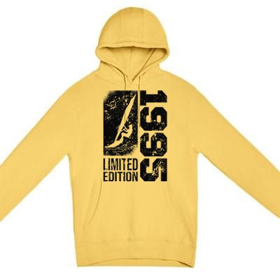 Windsurfer Windsurf Board Vintage 1995 Birthday Windsurfing Premium Pullover Hoodie