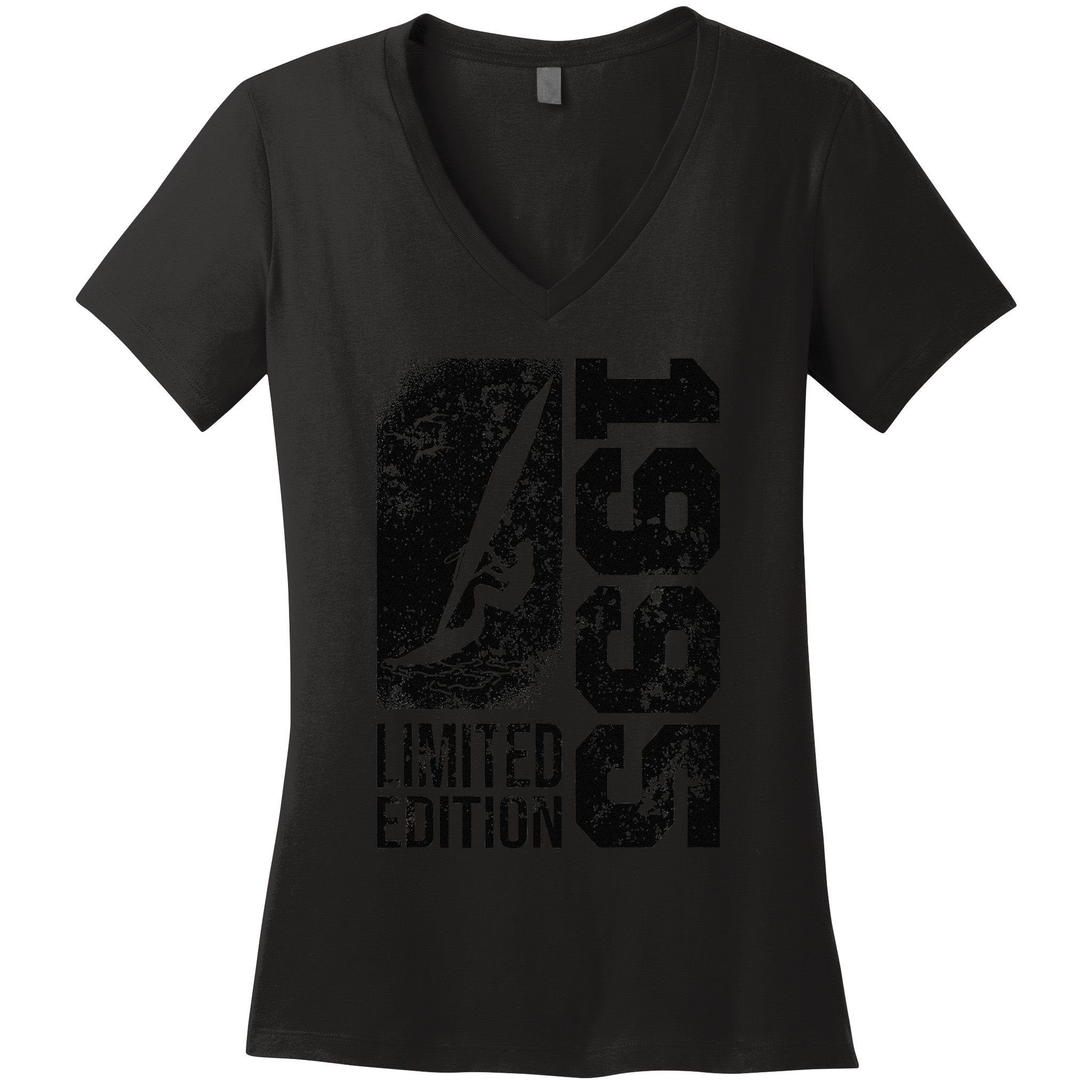 Windsurfer Windsurf Board Vintage 1995 Birthday Windsurfing Women's V-Neck T-Shirt