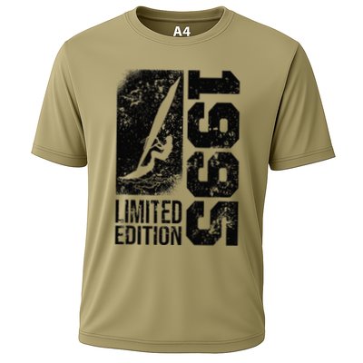 Windsurfer Windsurf Board Vintage 1995 Birthday Windsurfing Cooling Performance Crew T-Shirt
