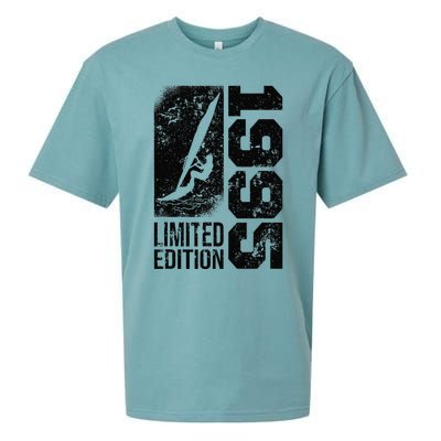 Windsurfer Windsurf Board Vintage 1995 Birthday Windsurfing Sueded Cloud Jersey T-Shirt